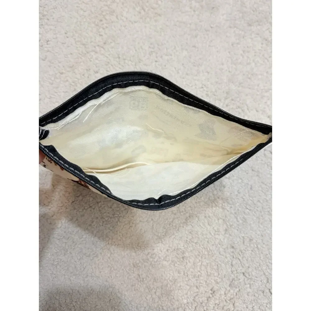 Taylor Swift Themed Fabric Makeup Bag Pouch Swifty Artsy Collage 9x5 in